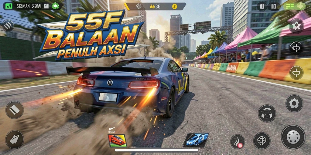 Tangkapan layar utama gameplay 555F yang seru dan mendebarkan.