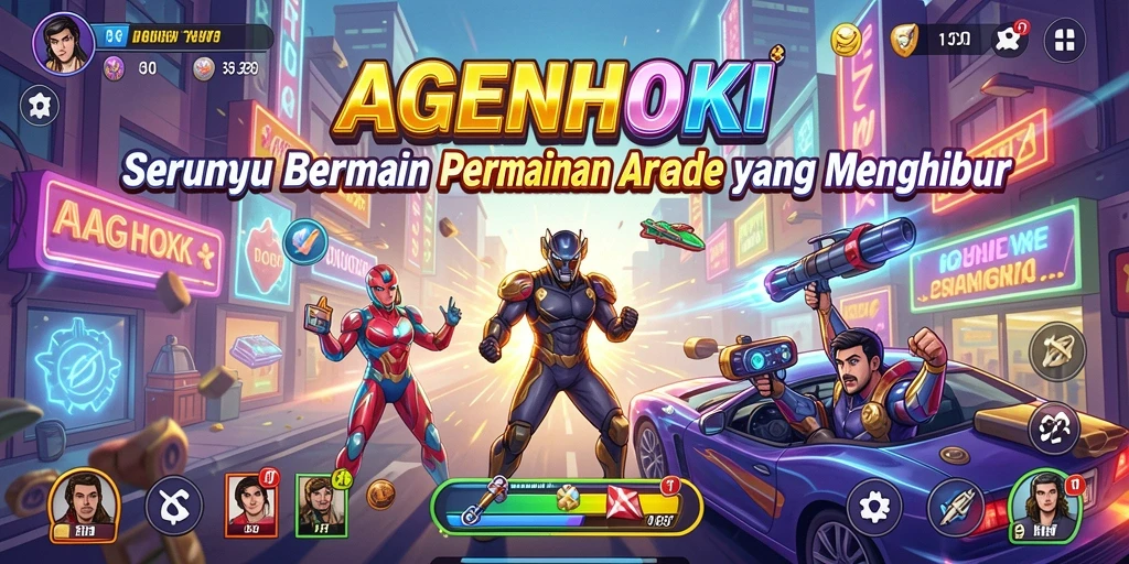 Tampilan gameplay seru AGENHOKI dengan berbagai level menantang.