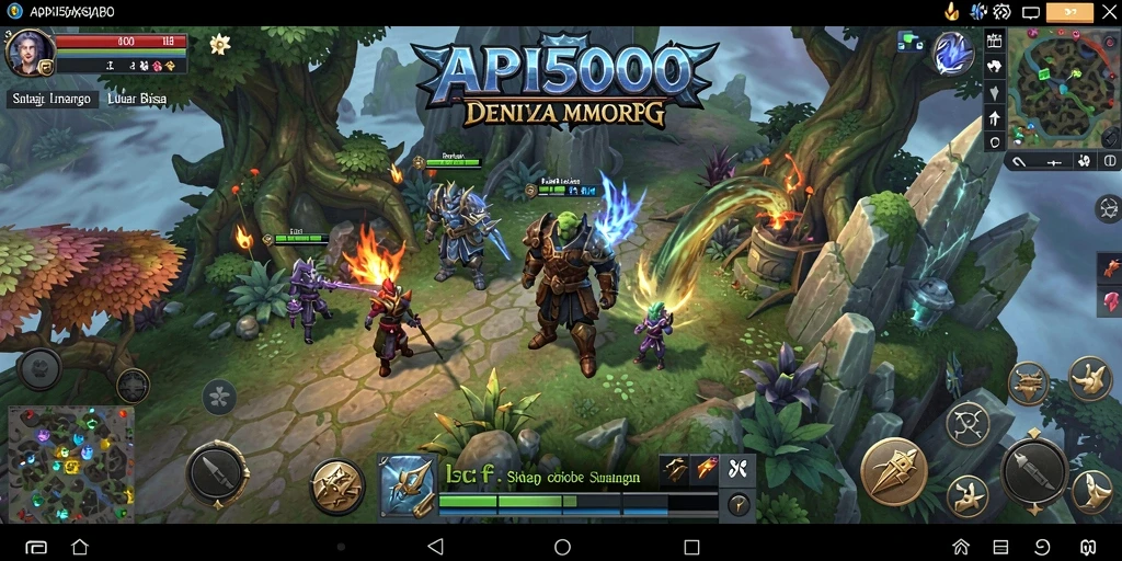 Screenshot gameplay API5000 yang menampilkan aksi petualangan MMORPG.