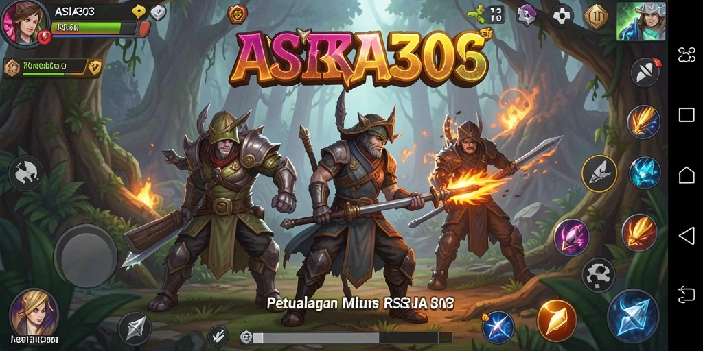 Tampilan gameplay menarik dari ASIA303 dengan pertarungan RPG yang seru.