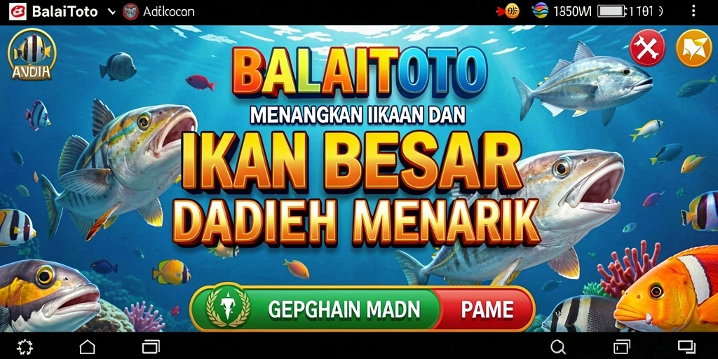 Tangkapan layar gameplay BALAITOTO menampilkan ikan yang sedang berenang.