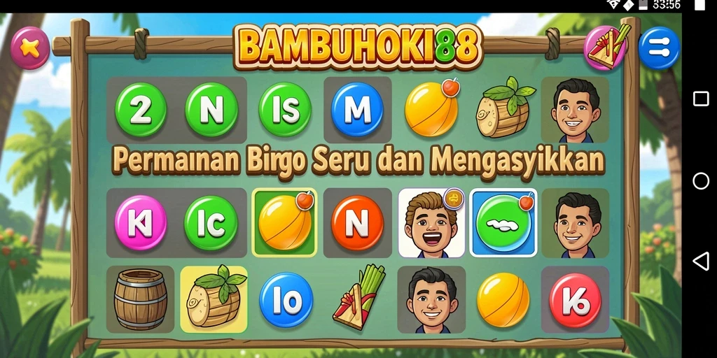 Tampilan gameplay Bingo yang seru di BAMBUHOKI88.