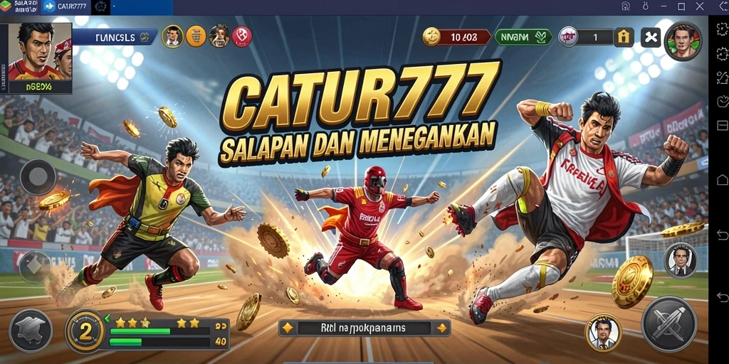 Screenshot gameplay CATUR777 yang penuh aksi balapan seru.