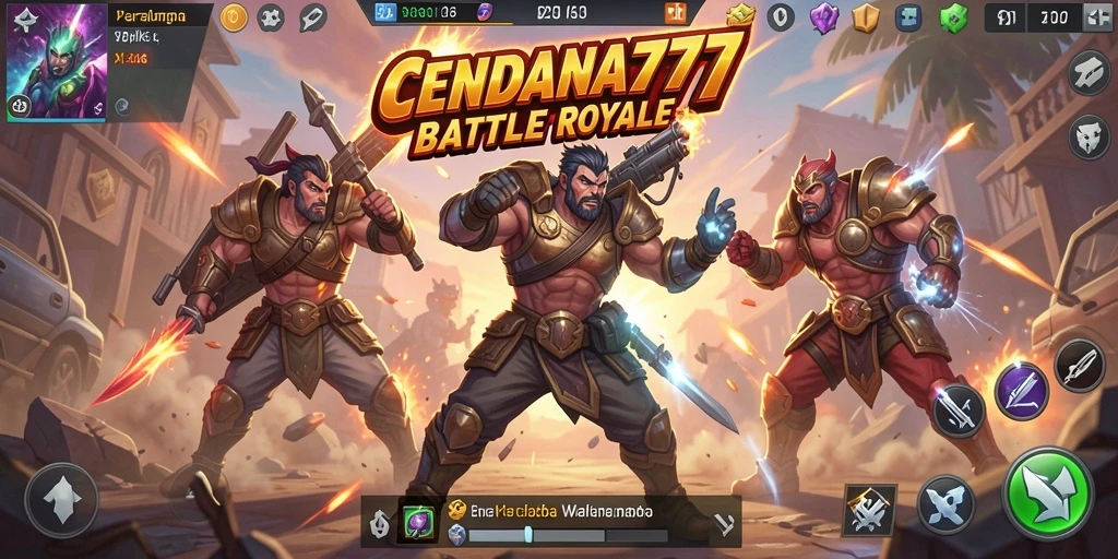 Screenshot gameplay CENDANA777 dengan aksi pertempuran seru Battle Royale.