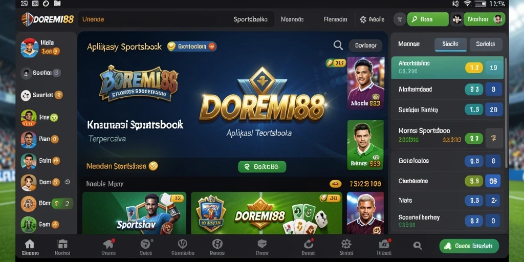 Screenshot utama DOREMI88 menampilkan antarmuka taruhan olahraga yang menarik.