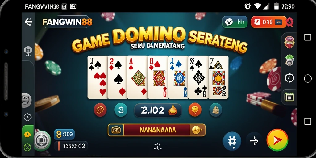 Tampilan gameplay Domino yang seru dan menarik di FANGWIN88.