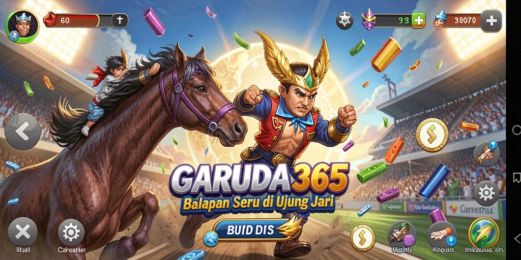 Tampilkan tampilan balapan seru dari GARUDA365 dengan grafis yang menawan.