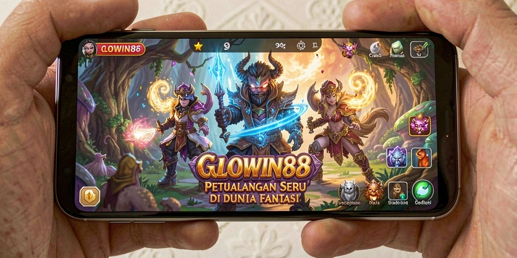 Screeshot GLOWIN88 menampilkan pertarungan epik dengan karakter utama.