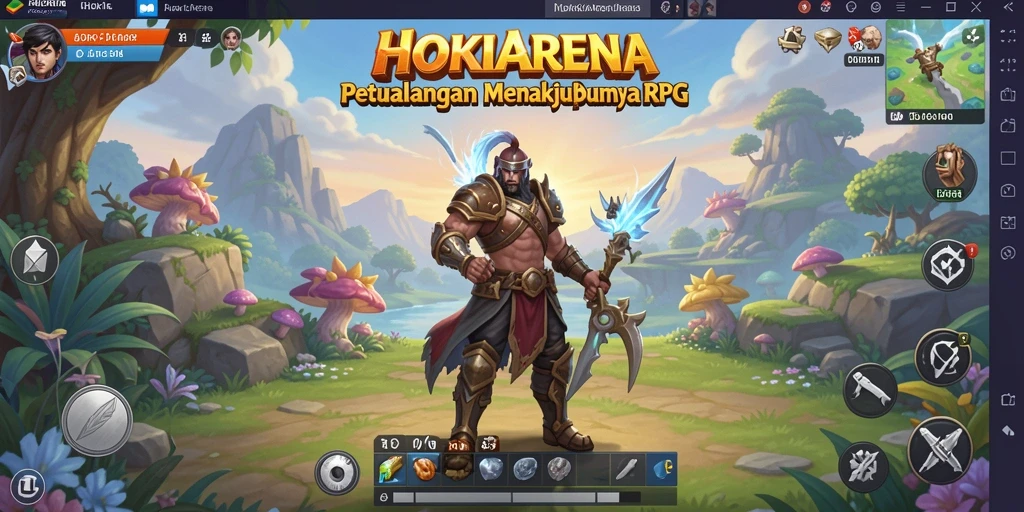 Tampilan aksi epic dalam HOKIARENA yang menampilkan pertarungan seru.