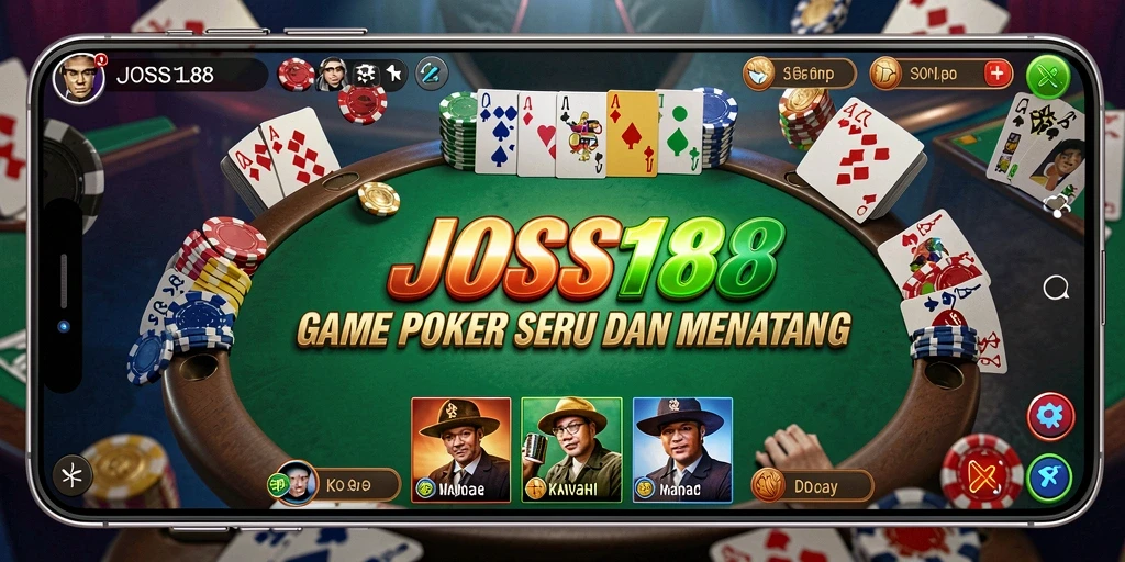 Tampilan gameplay poker yang seru di JOSS188.