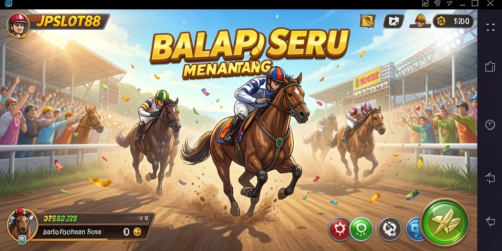 Tampilan gameplay JPSLOT88 yang mengesankan saat balapan.