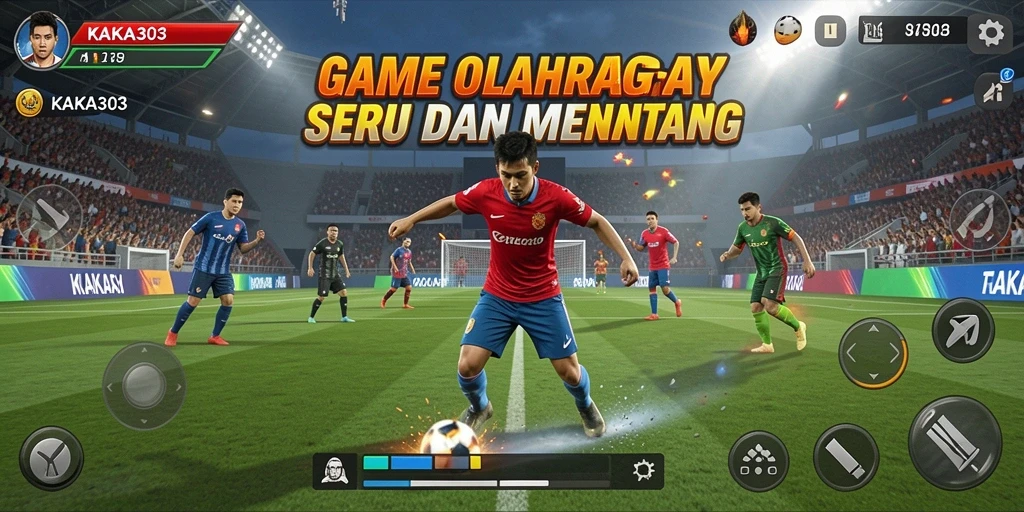 Screenshot KAKA303 menunjukkan aksi seru di lapangan olahraga.