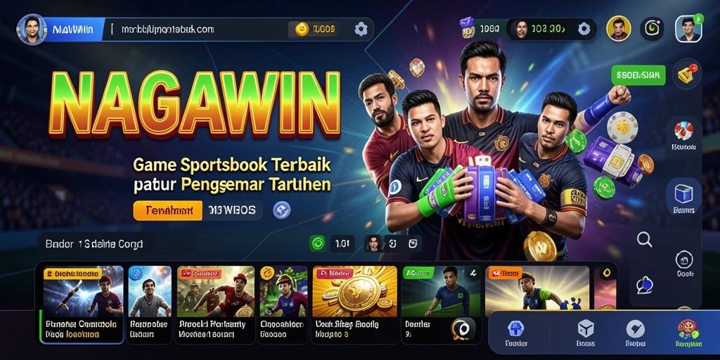 Tampilan gameplay NAGAWIN dengan opsi taruhan olahraga yang menarik.
