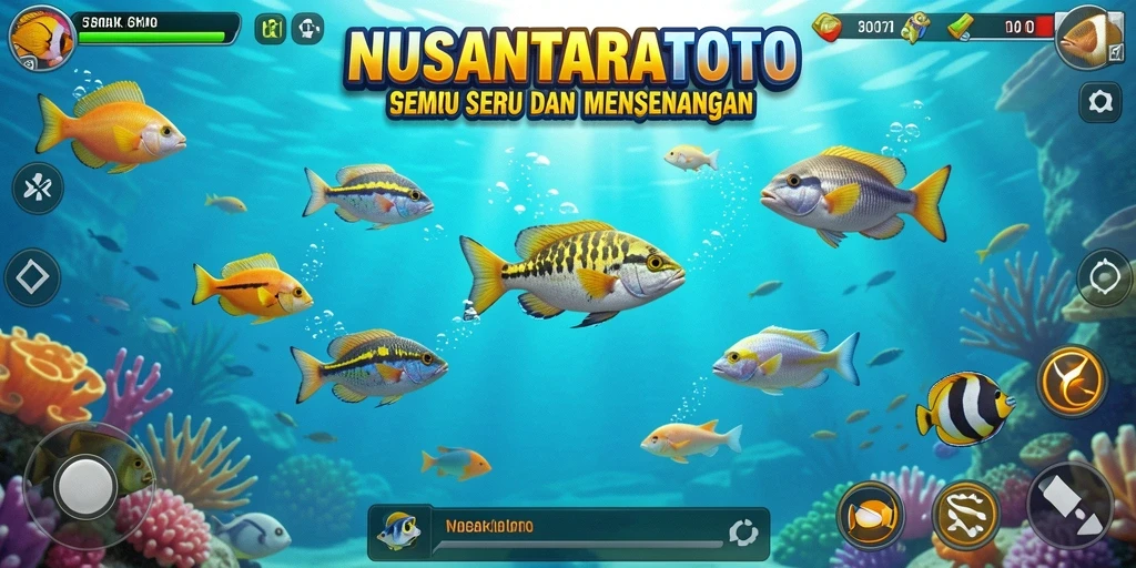 Gameplay seru NUSANTARATOTO saat menembak ikan.