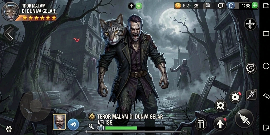 Tampilan gameplay menegangkan di dunia gelap RI188.