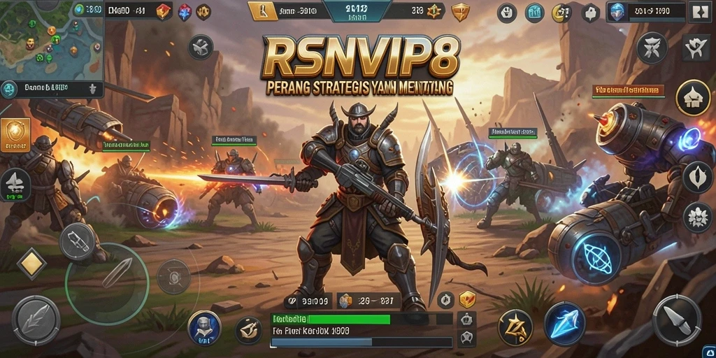 Screenshot utama RSNVIP8 menampilkan gameplay penuh strategi yang menegangkan.