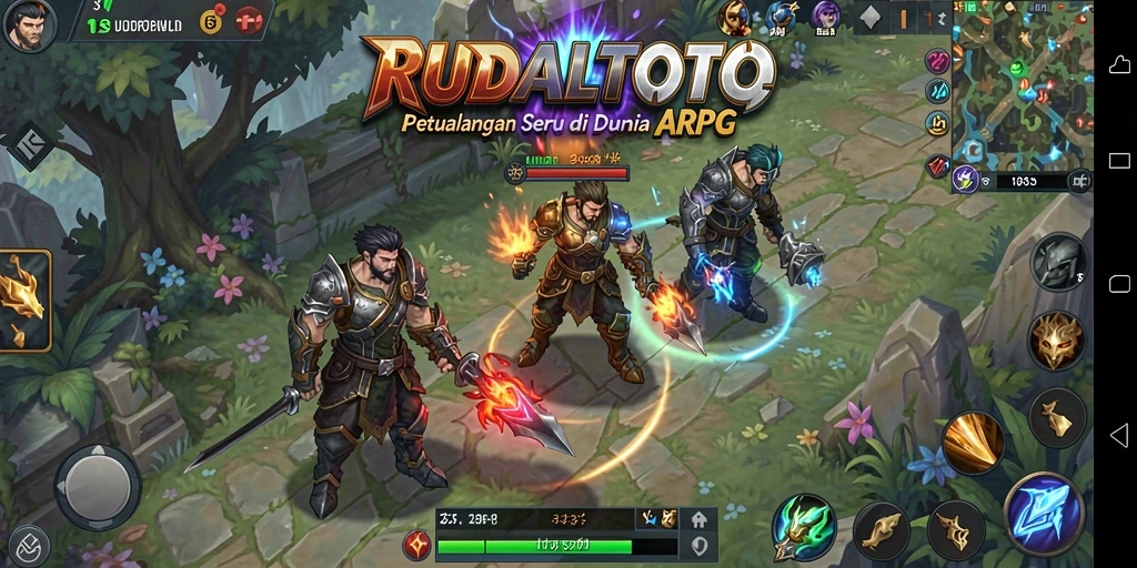 Screenshot gameplay RUDALTOTO menampilkan aksi pertarungan yang seru.