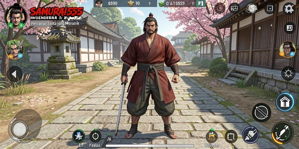 Tampilan gameplay menawan dari SAMURAI555 yang menghibur.
