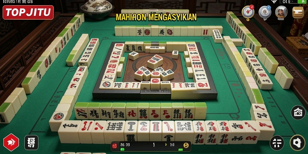 Tampilan gameplay seru dari permainan Mahjong TOPJITU.