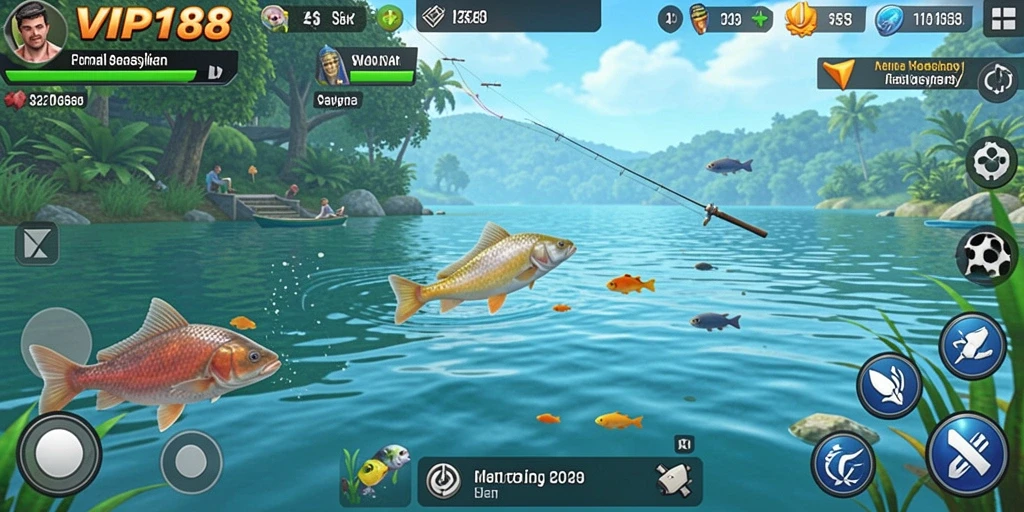 Screenshot gameplay VIP188 menampilkan pengalaman memancing yang seru dan interaktif.
