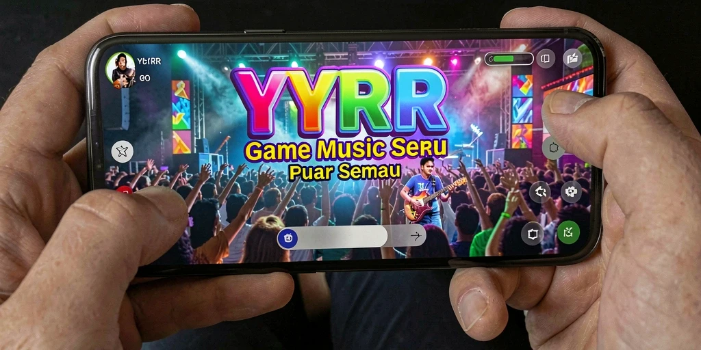Tampilan gameplay seru di YYRR dengan berbagai lagu.